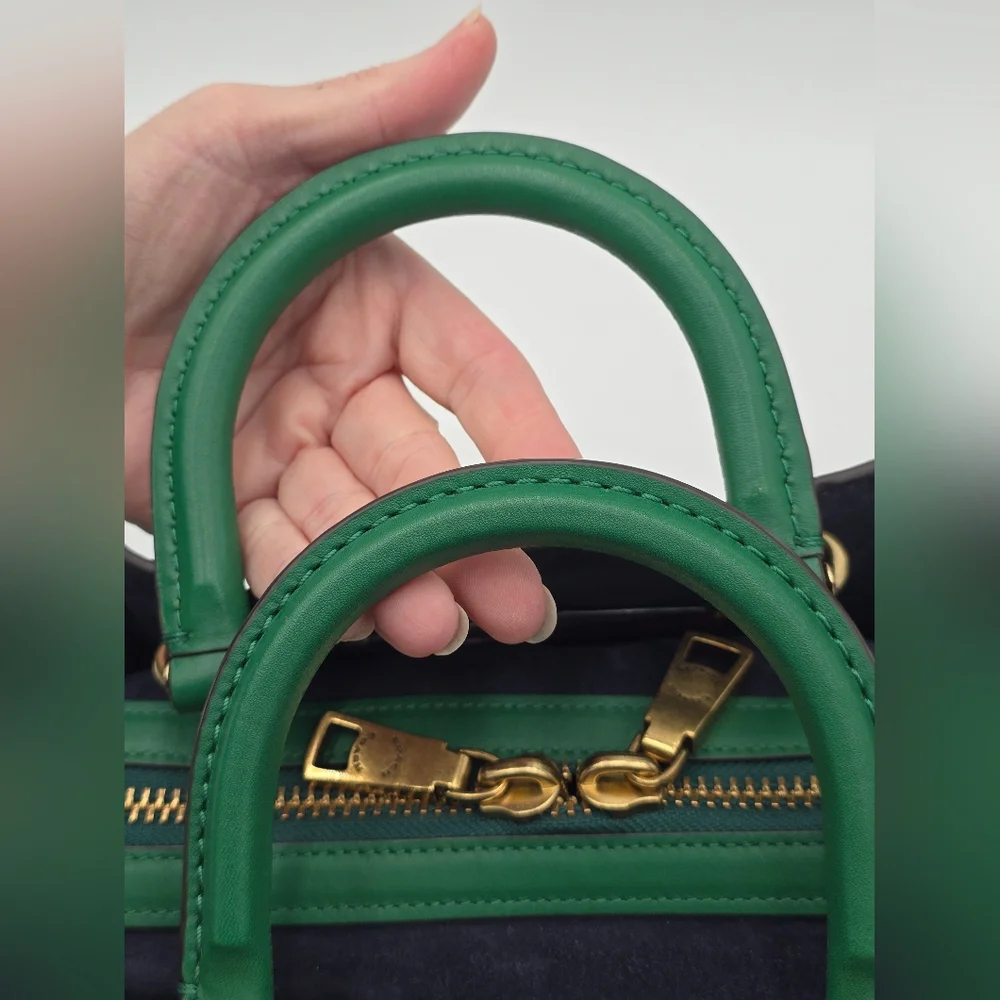 Coach Rogue Satchel 25 In Glovetanned Pebble Leather, Shamrock- Includes Charm - Picture 14 of 16